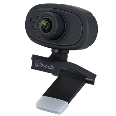 bonelk usb webcam, clip on, 720p (black)